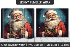 Santa Tumbler Sublimation Wrap | | Sublimation Designs Product Image 1
