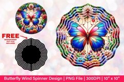 Butterfly Wind Spinner Sublimation Design Product Image 1