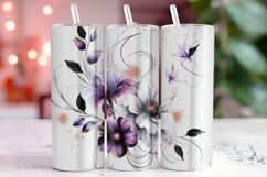 Florals 20oz Tumbler Wrap Sublimation Product Image 1