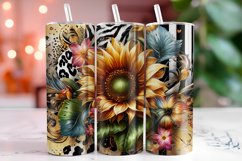 Sunflower 20oz Tumbler Wrap Sublimation Product Image 1
