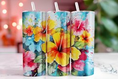 Hibiscus 20oz Tumbler Wrap Sublimation Product Image 1