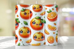 Cute Orange Tumbler Wrap Sublimation Design Product Image 1