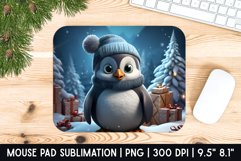 Cute Penguin Mouse Pad Sublimation Designs | Mousepad Design Product Image 1