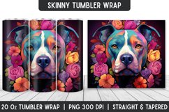Colorful Dog Tumbler Sublimation Wrap | | Sublimation Product Image 1