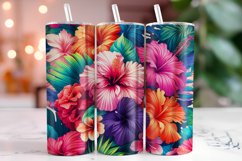Hibiscus Tropicals 20oz Tumbler Wrap Sublimation Product Image 1