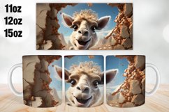 Camel in a Break hole Mug Wrap Design | Sublimation PNG Product Image 1