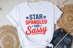 Star Spangled and Sassy Svg Design | 4th of july | Shirt Svg Product Image 1