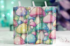 Mushrooms Tumbler Wrap Sublimation, 20oz Tumbler Wrap Product Image 1