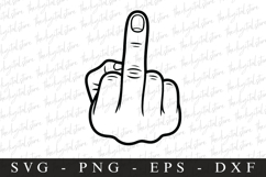 Middle Finger| SVG Cut files | Cricut Product Image 1