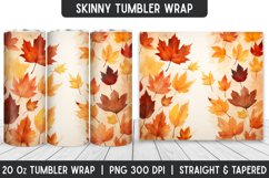 Fall Leaves Tumbler Sublimation Wrap | Tumbler | Sublimation Product Image 1