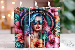 Summer Vibes 20oz Tumbler Wrap Sublimation Product Image 1