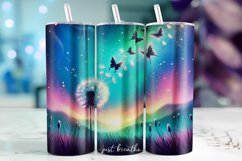 Just Breathe Tumbler Wrap Sublimation, 20oz Tumbler Wrap Product Image 1
