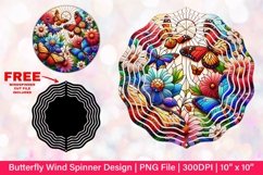 Butterfly Wind Spinner Sublimation Design Product Image 1