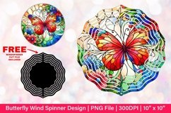 Butterfly Wind Spinner Sublimation Design Product Image 1
