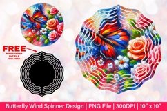 Butterfly Wind Spinner Sublimation Design Product Image 1