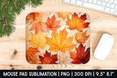 Fall Leaves Mouse Pad Sublimation Design | Mouse Pad Design Product Image 1