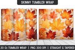 Fall Leaves Tumbler Sublimation Wrap | Tumbler | Sublimation Product Image 1