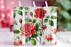 Rose Flowers 20oz Tumbler Wrap Sublimation Product Image 1