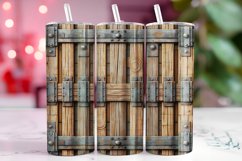 Wooden Barrel 20oz Tumbler Wrap Sublimation Product Image 1
