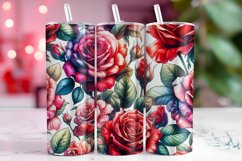 Rose Flowers 20oz Tumbler Wrap Sublimation Product Image 1