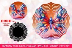 Butterfly Wind Spinner Sublimation Design Product Image 1