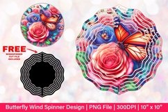Butterfly Wind Spinner Sublimation Design Product Image 1