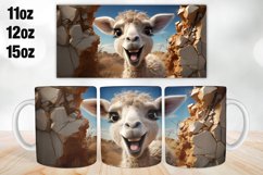 Camel in a Break hole Mug Wrap Design | Sublimation PNG Product Image 1