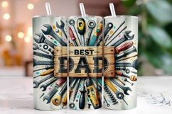 Dad Fathers Day 20oz Tumbler Wrap Sublimation Product Image 1