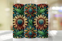 Sunflower Tumbler Wrap Sublimation Design Product Image 1