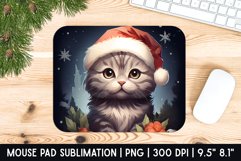 Cute Cat Mouse Pad Sublimation Design | Mouse Pad Design Product Image 1