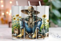 Skeleton Garden 20oz Tumbler Wrap Sublimation Product Image 1