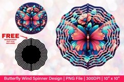Butterfly Wind Spinner Sublimation Design Product Image 1