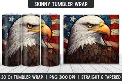 Stained Glass Eagle Tumbler Sublimation Wrap | Sublimation Product Image 1
