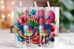 Summer Vibes 20oz Tumbler Wrap Sublimation Product Image 1