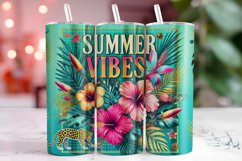 Summer Vibes 20oz Tumbler Wrap Sublimation Product Image 1