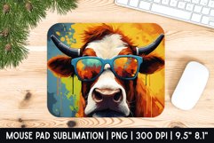 Cow Mouse Pad Sublimation Design | Mouse Pad Design Product Image 1