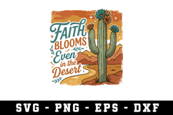 Faith Bloom Svg| SVG Cut files | Cricut Product Image 1
