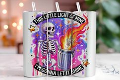 Skeleton 20oz Tumbler Wrap Sublimation Product Image 1