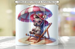 Cute Zebra Relaxing Tumbler Wrap Sublimation Product Image 1