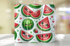 Cute Watermelon Tumbler Wrap Sublimation Design Product Image 1