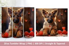Cute Dog Tumbler Wrap | Valentines Tumbler | 3D Sublimation Product Image 1