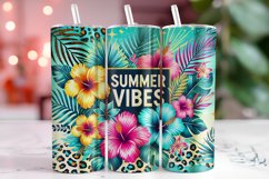 Summer Vibes 20oz Tumbler Wrap Sublimation Product Image 1