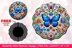 Butterfly Wind Spinner Sublimation Design Product Image 1