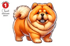 Funny Chow Chow Dog Clipart Sublimation PNG Design Product Image 1