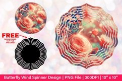 Butterfly Wind Spinner Sublimation Design Product Image 1