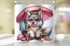 Cute Wolf Relaxing Tumbler Wrap Sublimation Product Image 1