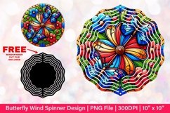 Butterfly Wind Spinner Sublimation Design Product Image 1