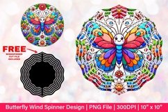Butterfly Wind Spinner Sublimation Design Product Image 1