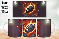 Football Mug Wrap Sublimation 11oz, 12oz, 15oz Product Image 1