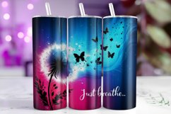 Just Breathe Tumbler Wrap Sublimation, 20oz Tumbler Wrap Product Image 1
